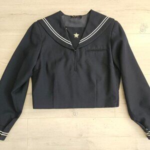 Vintage Japan School Uniform Sailor Top